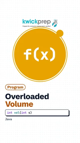 Reel showing two overloaded vol methods for a cube and a cuboid.