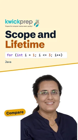 Reel table of local, argument, instance and static variables and how long each lives.
