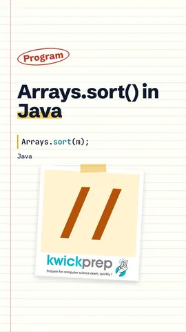 An Arrays.sort call sorting marks 72, 45 and 90 into 45, 72, 90.