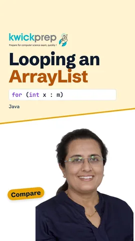 A for-each loop adding each mark to a total, beside an Iterator with hasNext and next.