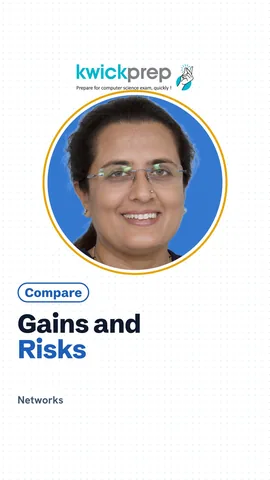 A two-column table pairing network gains with matching risks.