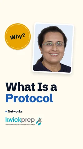 Three points a protocol fixes: data format, message order, and error handling.