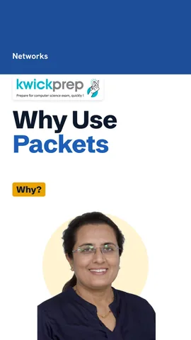Three reasons for packets: shared lines, resend only what is lost, avoid broken routes.
