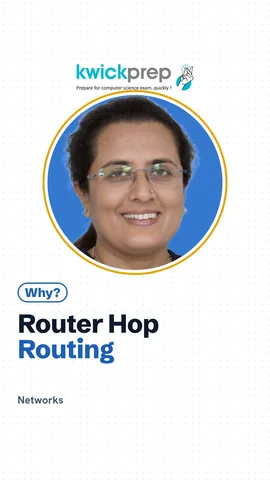 Three packets taking three different router paths and being reordered at the destination.