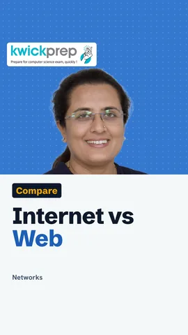 A two-column comparison: the network and its hardware against linked pages and hyperlinks.