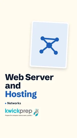 A table with a web server storing and sending pages beside web hosting as renting space.