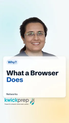 Three points on what a browser does, with Chrome and Firefox named as examples.