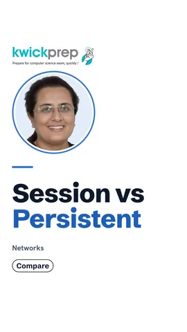 A table comparing session and persistent cookies on where they are stored and when they are deleted.
