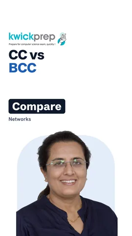 A table of the To, CC and BCC fields showing which addresses are visible.