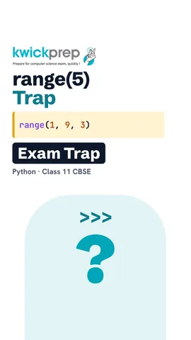 Table: range(5) 0 1 2 3 4, range(1, 5) 1 2 3 4, range(1, 9, 3) 1 4 7.