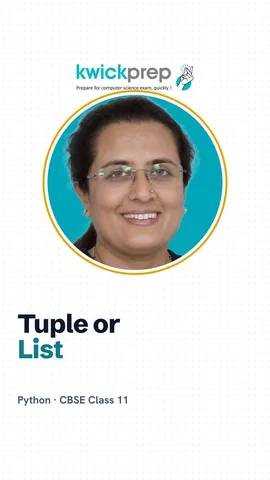Table comparing list and tuple: brackets, whether items can change, and what each is best for.