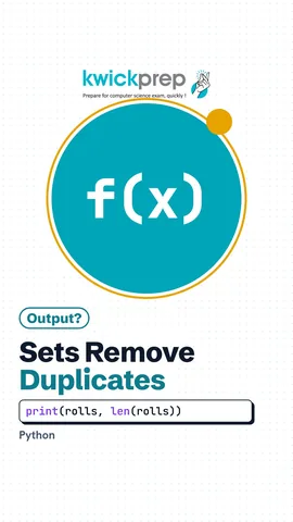 Code with rolls = {3, 1, 3, 2, 1} printing {1, 2, 3} and length 3.