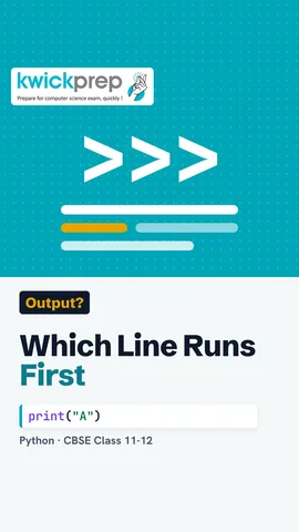 Code with def tea printing B, then print A and a call to tea, output A then B.