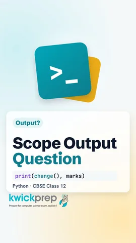 Code with global marks = 5 and change() setting local marks = 2, printing 6 5.