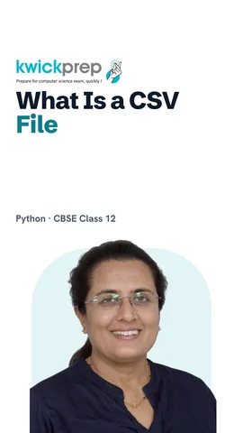 CSV lines Name,Marks and Riya,88 shown next to a spreadsheet table with the same values.