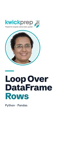 Python code printing a DataFrame's shape and looping with iterrows to print label and value.