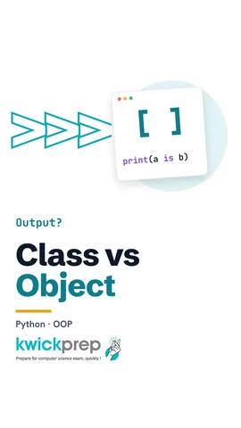 Python code defining class Phone, creating objects a and b, and printing a is b as False.