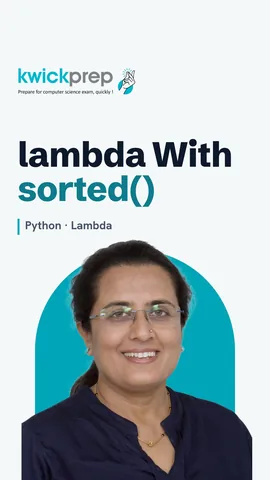 Slide showing lambda used with sorted, map and filter on student marks.