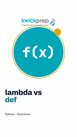 Slide listing when to choose def instead of lambda in Python.