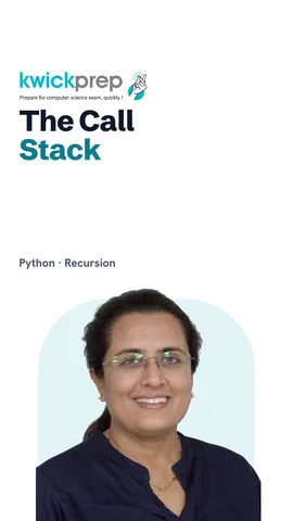 Animated call stack showing fact(3), fact(2) and fact(1) frames stacking and returning.