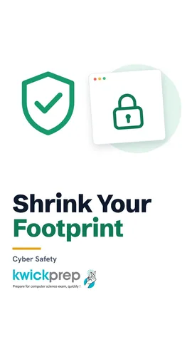 Four steps to reduce a digital footprint, listed on screen.