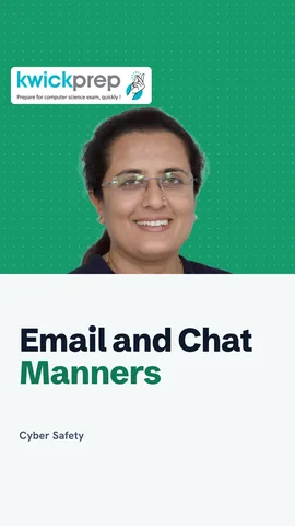Email etiquette rules listed: subject, greeting, no all caps, no late messages.