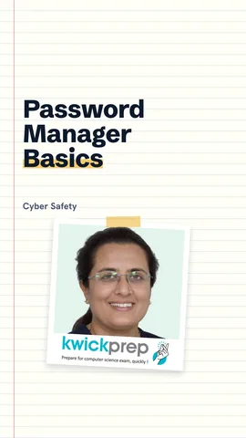 Password manager vault with one master password and generated strong passwords.