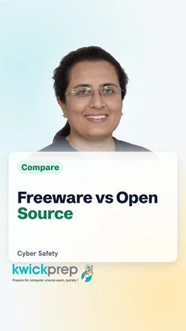 Three software types compared: proprietary, freeware and open source.