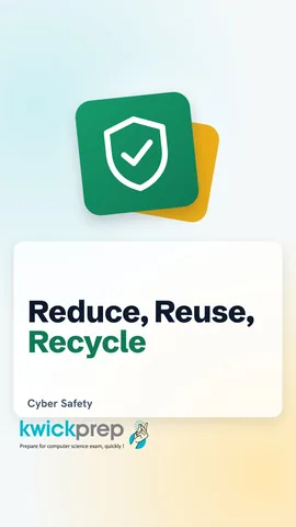 Three Rs in order: reduce, reuse, recycle.