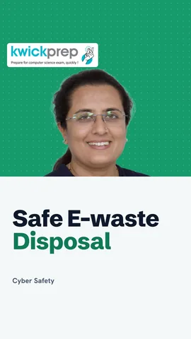 Safe e-waste disposal routes in India, listed on screen.