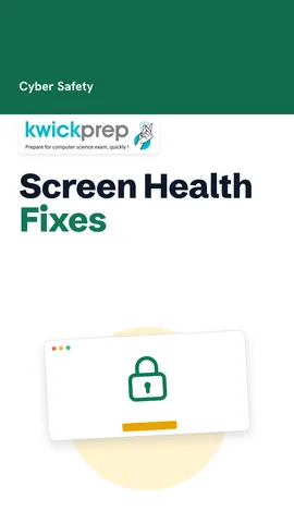 Three screen health problems with their fixes.