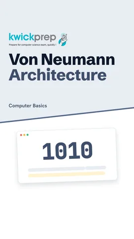 Diagram of Von Neumann architecture: memory holding program and data, one CPU.