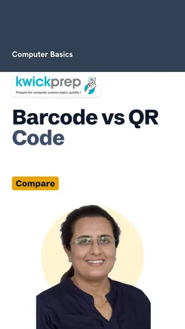 Table: barcode product code, QR code link or UPI ID, touch screen input and output.