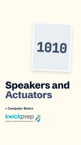 Table: speaker sound waves, motor movement, pump water flow.