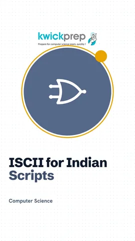 ISCII facts: Indian Script Code, 8 bits, lower half is ASCII, many Indian scripts.