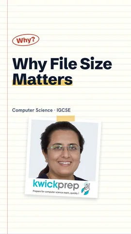 Three reasons file size matters: storage, sending time, mobile data.
