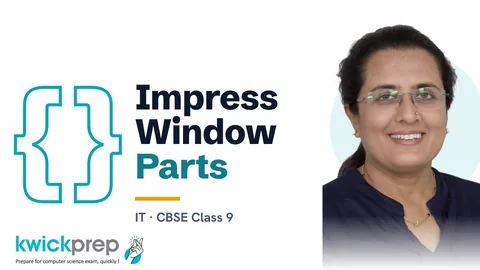 Introduction to presentation software (Impress); parts of the presentation window