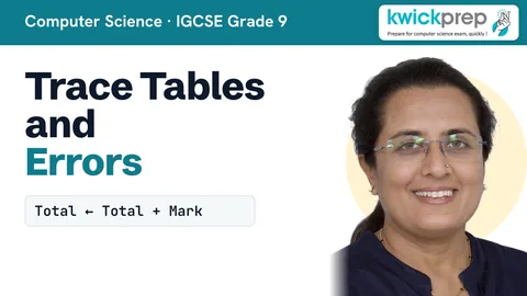 Trace tables and identifying/correcting errors