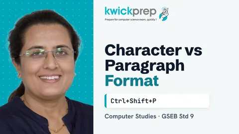 Character and paragraph formatting