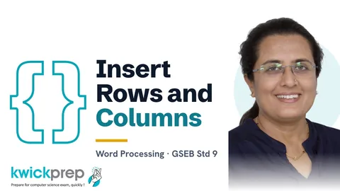 Inserting rows, columns and data