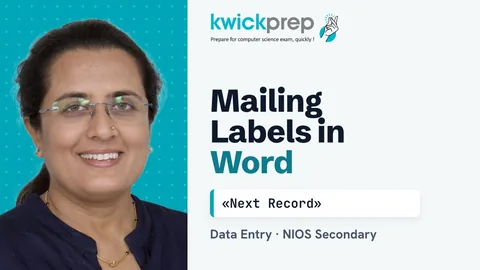 Creating mailing labels