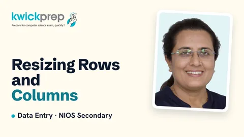 Resizing rows and columns