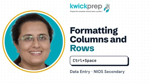 Formatting columns and rows