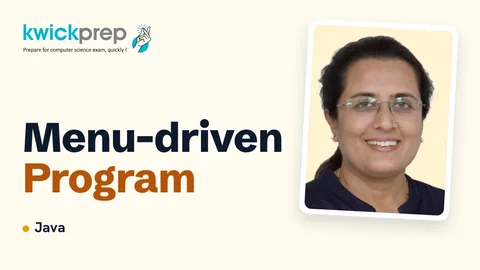 Menu-driven Programs with switch and System.exit