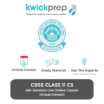 Kwickprep CBSE CS11 40+ Sessions – Group Classes